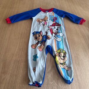 Paw Patrol Toddler 3T Fleece Pajama Sleeper Footless Elastic Ankles